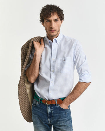 Πουκάμισο Καρό Gingham Poplin Σε Κανονική Γραμμή GANT
